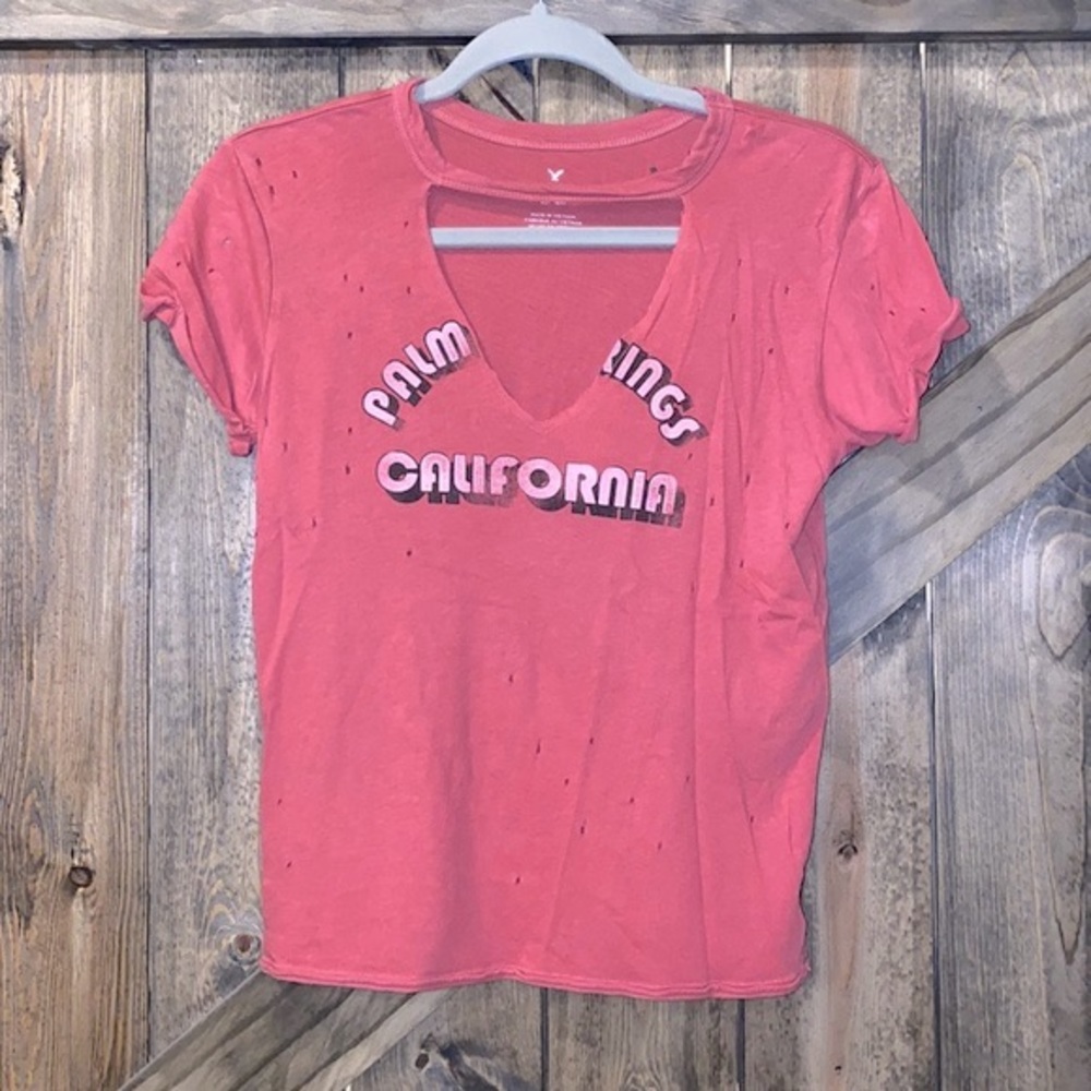 American‎ Eagle Outfitters “Palm Springs” Distressed Tee-Shirt